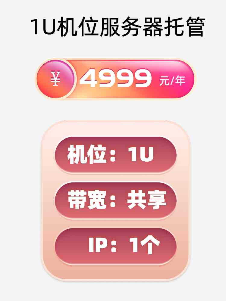 临沂1U百兆共享服务器托管